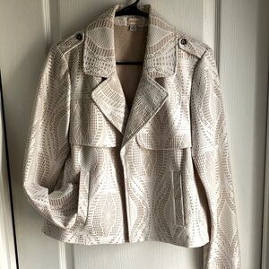 Pixley pink/cream lace pattern blazer M